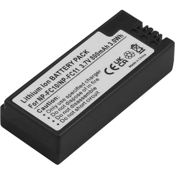 Avizar, Batteria Sony NP-FC10 NP-FC11 Agli Ioni Di Litio Per Fotocamere 3,7V 800Mah, Nero-image