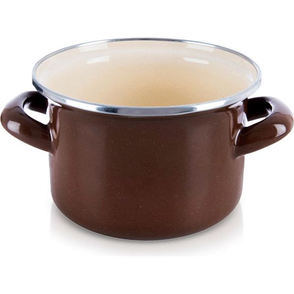 Orion | Casseruola - Marrone - 14 Cm - 950 Ml - Acciaio Smaltato - Adatto All'induzione-image