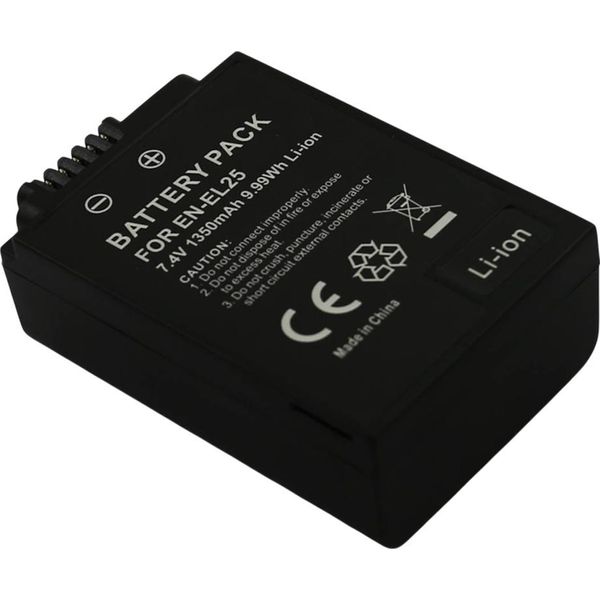 Avizar, Batteria Agli Ioni Di Litio 1350 Mah Per Nikon EN-EL25, Nero-image