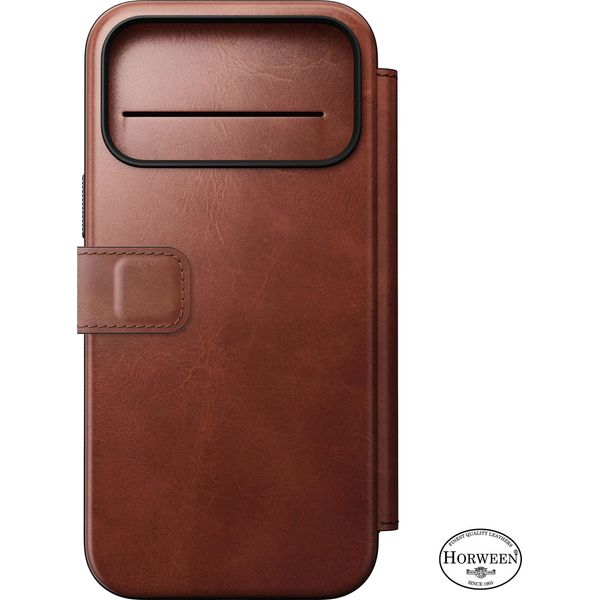 Custodia Per Cellulare Con Sportello Per Iphone 17 Pro Max, Nomad Modern Leather Folio Horween Series Con Magsafe, Marrone-image