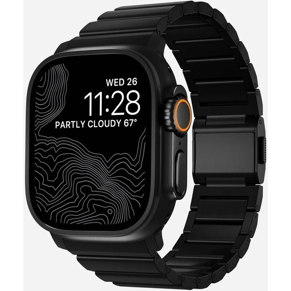 Bracciale Per Apple Watch 49/46/45/44 Mm, Nomad Titanium Band, Nero-image