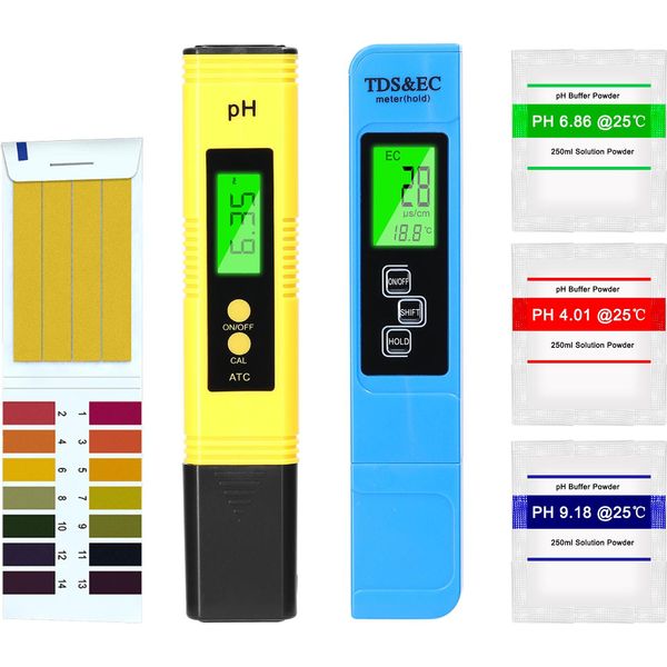 Set Di Strumenti Multifunzionali Per La Prova Del Ph Del Suolo E Dell'acqua, Tester Di Umidità Del Suolo/Ph/Intensità Della Luce Solare, Tester Professionale Del Ph-image
