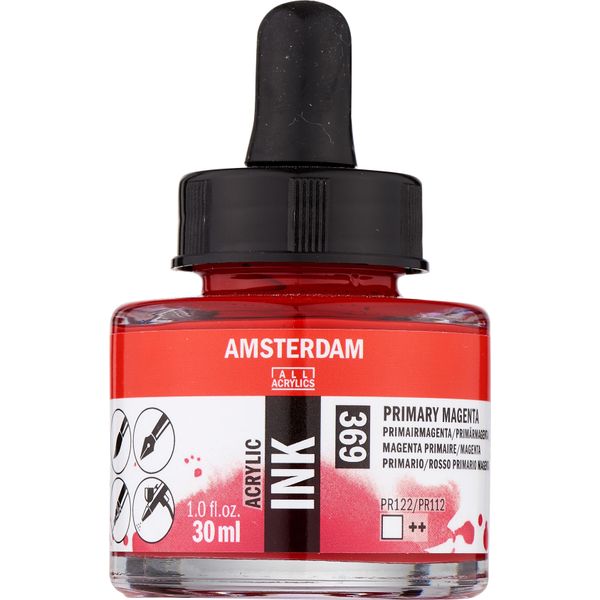 Amsterdam Flacone Di Inchiostro Acrilico 30 Ml Magenta Primario 369-image