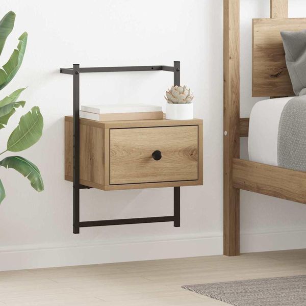 Vidaxl Comodino 2 Pezzi Rovere Artigianale 35 X 30 X 51 Cm Materiale A Base Di Legno-image