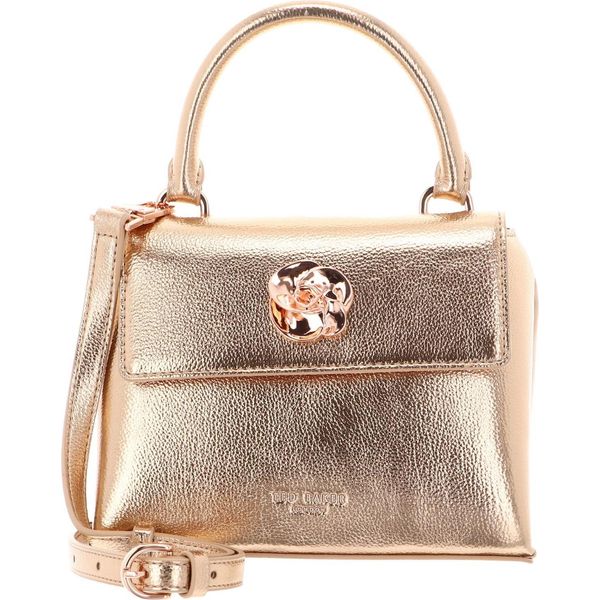 Ted Baker Borsa A Tracolla Rosama Rose Detail Mini Metallic Top Handle Bag Rosegold Color Oro Rosa-image