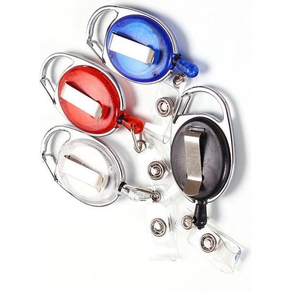 Inf Portachiavi Retrattile 4 Pezzi - Porta Badge In Lega Di Zinco E Pvc-image