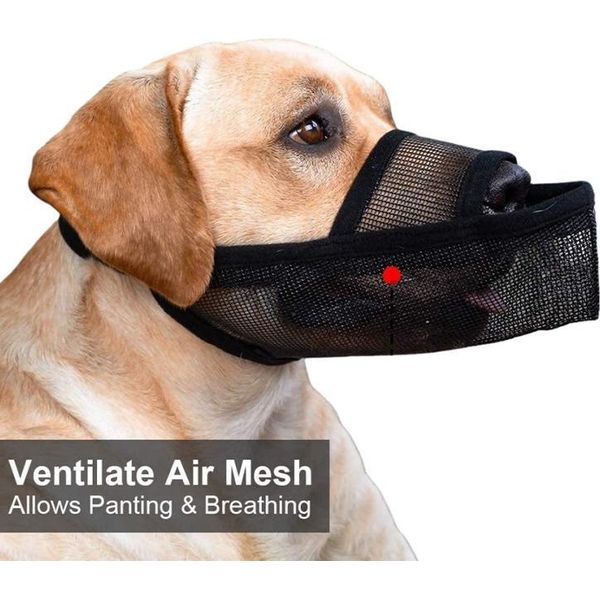 Inf Museruola Per Cani In Rete Traspirante - Anti-Morso, Anti-Leccamento, Protezione M-image