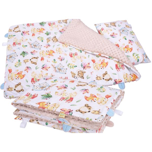 Set Di Biancheria Da Letto Per Bambini In Cotone/Minky 135X100 Cm, Isolato Bobo - Animali Da Favola-image