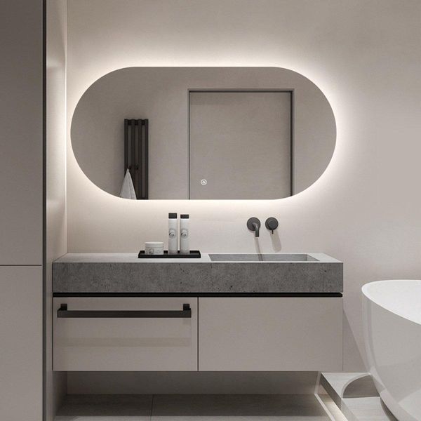 FenomÉ Victoria Specchio Da Bagno Organico - Illuminazione A Led E Riscaldamento Dello Specchio - 50 × 100 Cm-image