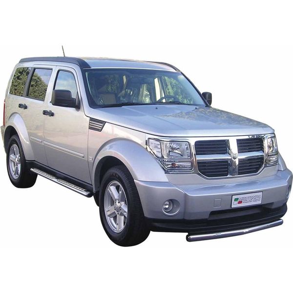 Minigonne Laterali In Acciaio Inox Per Dodge Nitro 2006-2011 Argento-image