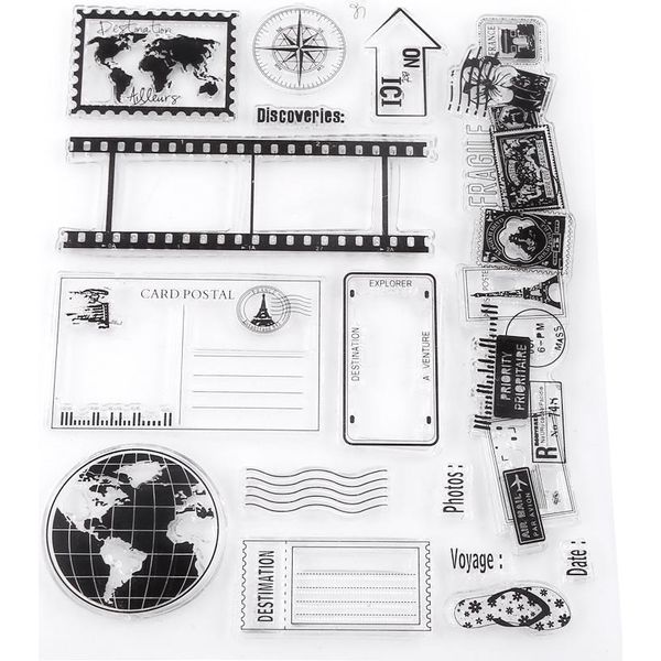 Timbri In Silicone, Trasparente Timbro Album Fotografico Carte Decorative Per Fare Fai Da Te Scrapbooking Decorazione Scuola Home-image