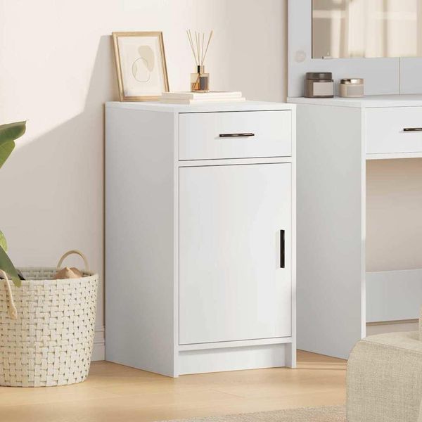 Maison Exclusive - Credenza Con Cassetti Bianco 40 X 40,5 X 75 Cm Materiale Ligneo-image