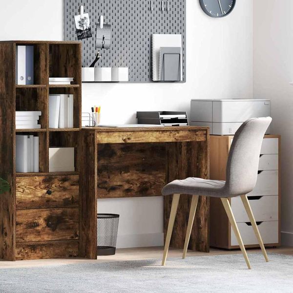 Maison Exclusive - Scrivania In Rovere Affumicato 80 X 50 X 76 Cm-image