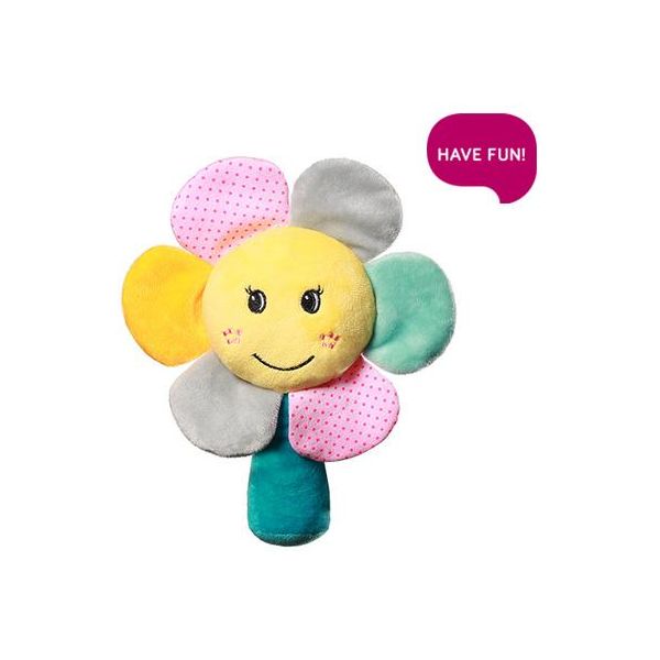 Peluche Con Sonaglio Fiore, Fiore Arcobaleno, Babyono-image
