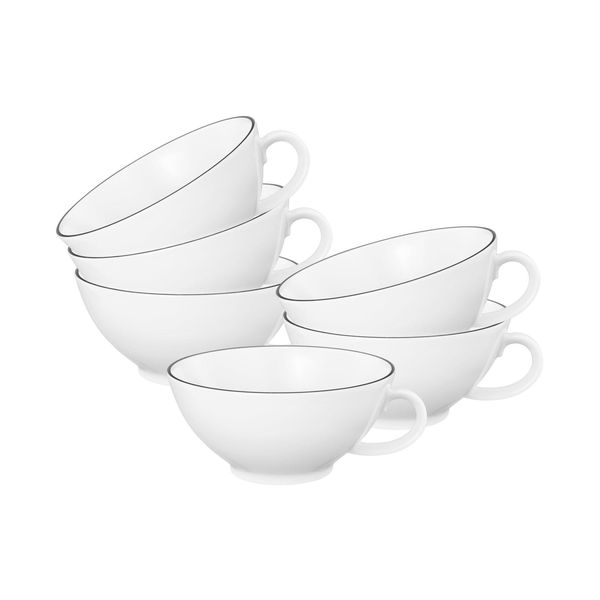 Seltmann Weiden Teetassen Lido Black Line 140 Ml 6Er Set-image