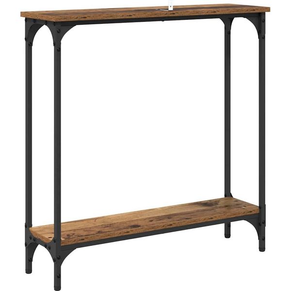 Vidaxl Consolle Con Ripiano In Legno Di Recupero 75 X 22,5 X 75 Cm Materiale A Base Di Legno-image