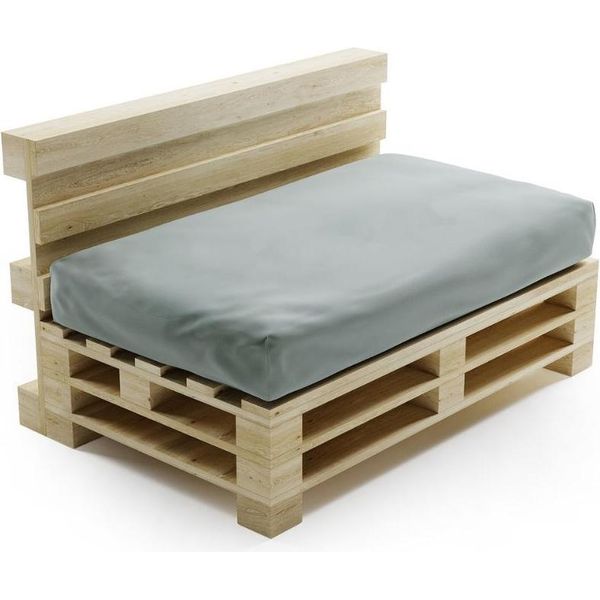Seduta Cuscino Sfoderabile Per Pallet In Poliestere Bananair 120X80Cm Grigio Chiaro-image