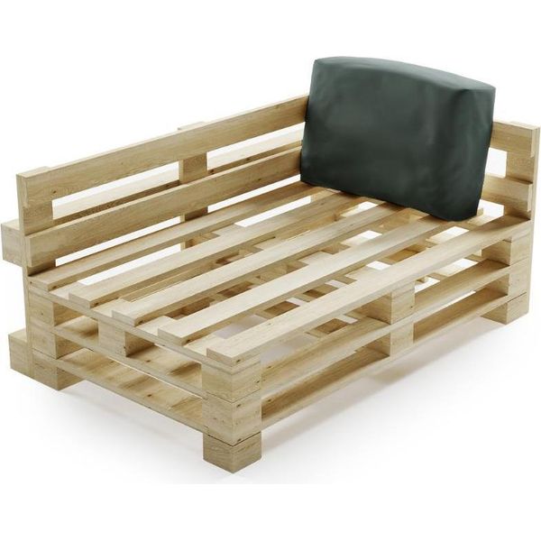 Cuscino Angolare Sfoderabile Per Pallet In Poliestere Bananair 60X40 Cm Grigio Scuro-image