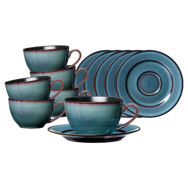 Ritzenhoff & Breker Kaffeetassen Mit Untertassen Bali 220 Ml 6Er Set-image