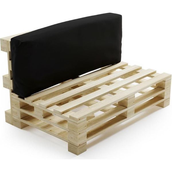 Schienale Cuscino Sfoderabile Per Pallet In Poliestere Bananair 120X40Cm Nero-image