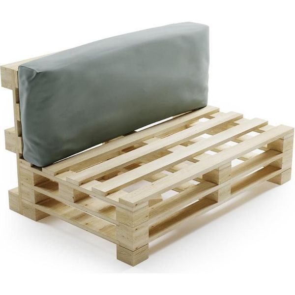 Schienale Cuscino Sfoderabile Per Pallet In Poliestere Bananair 120X40Cm Grigio Chiaro-image
