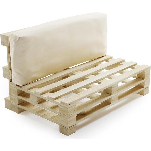 Schienale Cuscino Sfoderabile Per Pallet In Poliestere Bananair 120X40Cm Beige-image