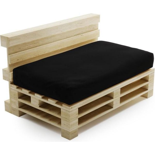 Seduta Cuscino Sfoderabile Per Pallet In Poliestere Bananair 120X80Cm Nero-image