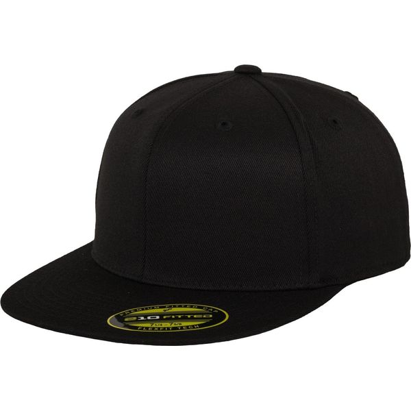 Yupoong Flexfit Unisex Premium 210 Flat Peak Cappello Da Baseball RW4163 (S/M) (Nero)-image