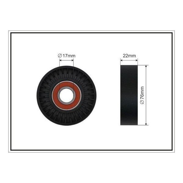 Caffaro 02-00 Puleggia Folle Cinghia A V 76Mm Per MERCEDES-BENZ Classe A (W169) Classe A (W168) Classe B (W245) Vaneo (414) Per Opel-image