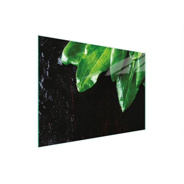 Tagliere Piastra Copriforno Tagliere In Vetro Multiplo 30X22 Cm Basilico Foliage-image
