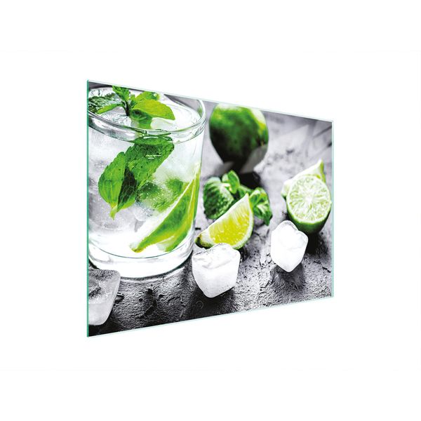 Tagliere Piastra Copriforno Tagliere In Vetro Multiplo 30X22 Cm Gelato Al Lime-image