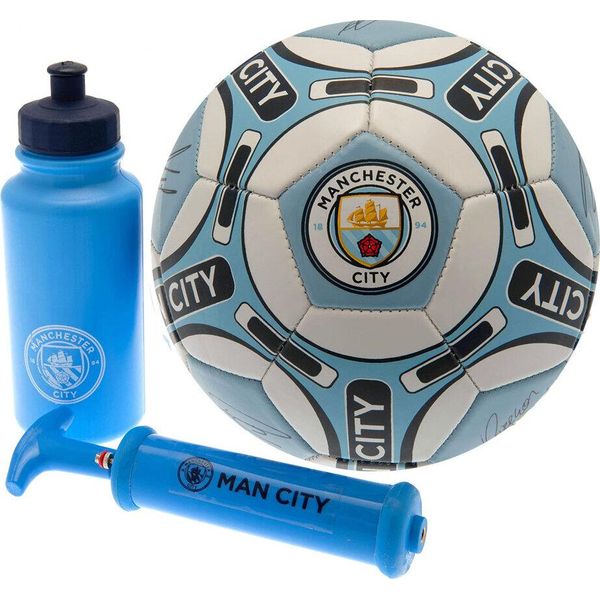 Manchester City Fc - Set Da Calcio Con Firme TA10331 (Taglia Unica) (Blu/Bianco)-image