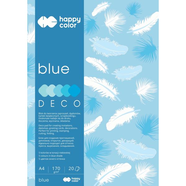 Happy Color Block A4 20 Fogli Di Carta Craft Carta Craft Carta Argilla 170G, Blu-image