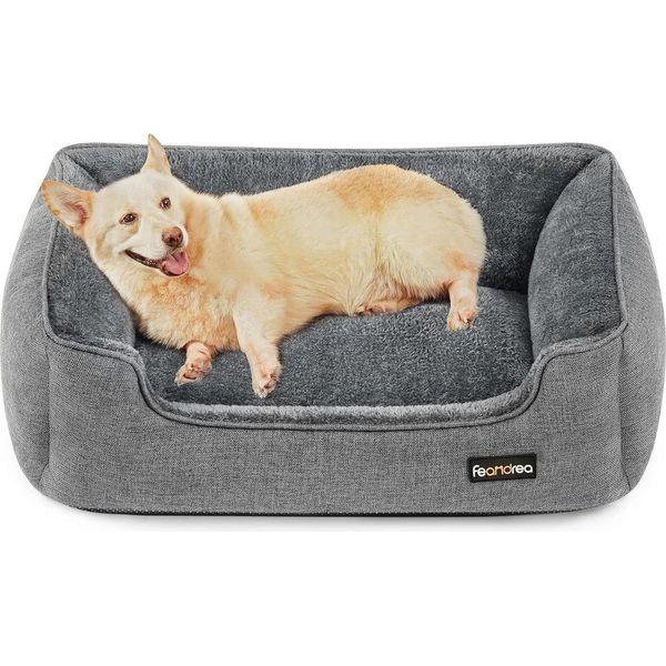 Cuccia Per Cani Feandrea, Sfoderabile, 90 X 75 X 25 Cm, Grigio-image