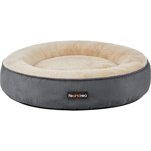 Letto Per Cani Feandrea, Letto Per Gatti, Ciambella, Ø 60 Cm, Grigio Scuro-image