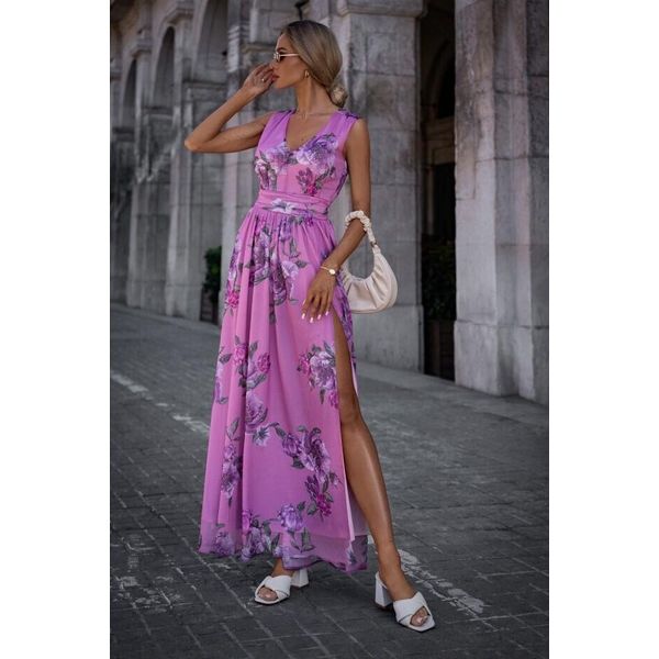 Made Of Emotion Maxi Abito Da Donna Epnep M781 Viola Xxl-image