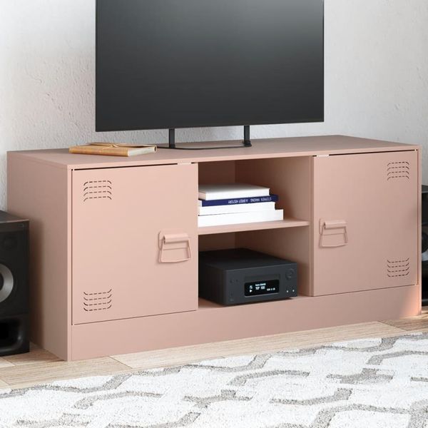 Maison Exclusive - Mobile Tv Rosa 99X39X44 Cm Acciaio-image