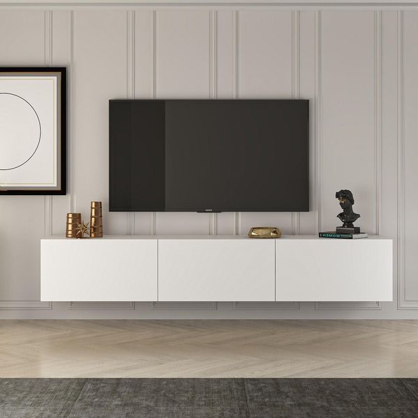 Skye Decor, West - White, Mobili Tv, Bianco, 150 X 30 X 32 Cm-image