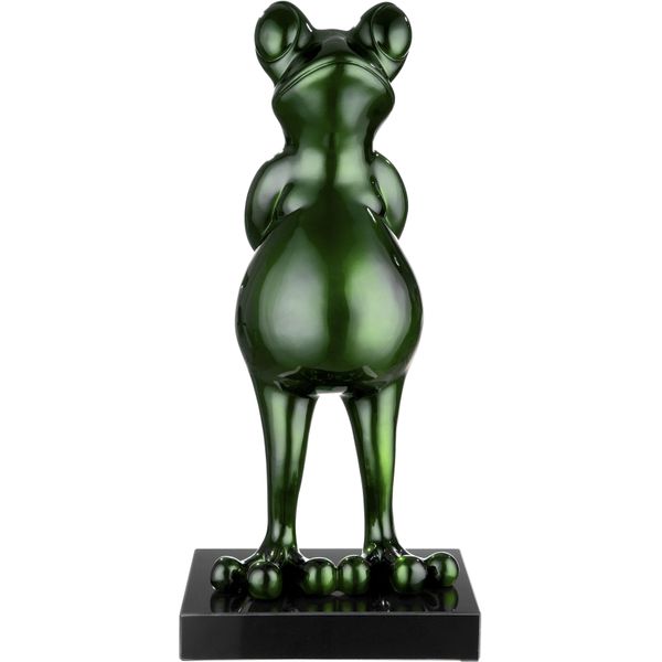 Tierfigur Casablanca BY Gilde "Skulptur Frog", GrüN, B:32Cm H:68Cm T:30Cm, Kunstharz, Dekofiguren, Auf Marmorbase-image