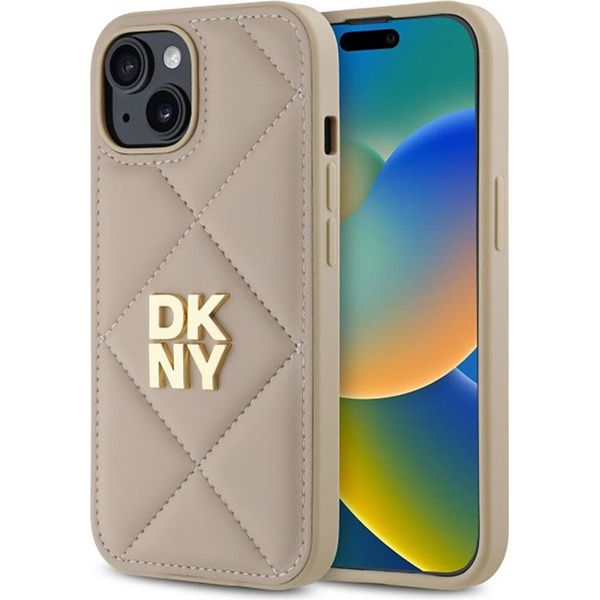 Dkny Dkhcp15Spqdsle Iphone 15 6.1 BeżOwy/Beige Trapuntato Stack Logo-image