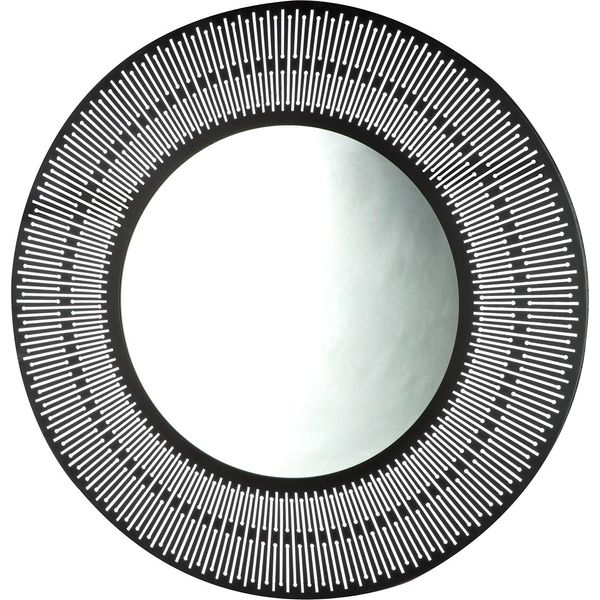 Gilde Spiegel, Rund, "Como"", Spiegelglas, Schwarz, Ve 1, L. 2 Cm, D. 76 Cm 74175"-image