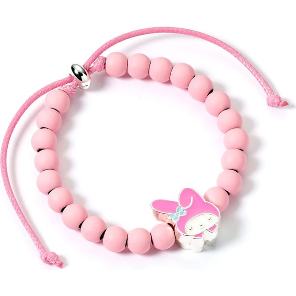 Bracciale Hello Kitty Con Perline Rosa E Ciondolo My Melody 21 Cm-image