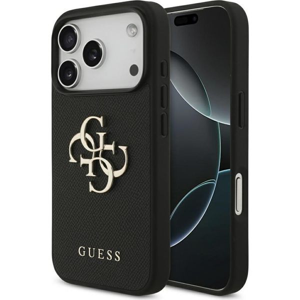 Etui Guess Grained Big 4G & Classic Logo Na Iphone 17 Pro - Czarne-image