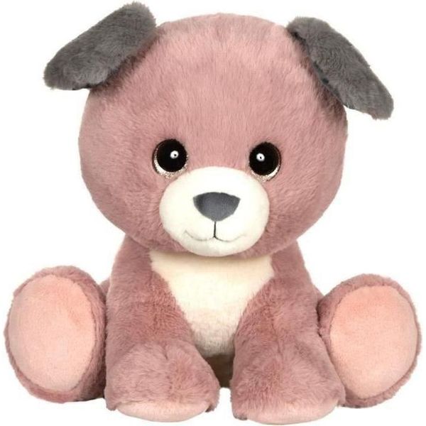 Peluche Puppy Eyes Pets - Gipsy Toys - Cane Rosa E Grigio - 40 Cm-image