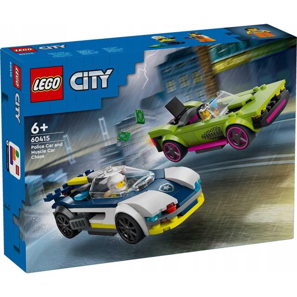 60415 - Lego City - Inseguimento Con Auto Della Polizia E Muscle Car-image