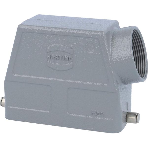09300160541 Harting Han 16B Gommino Alto, 1Xpg29 Uscita Cavo Laterale, Per 1 Staffa (Sulla Parte Inferiore) Collegamento A Vite-image