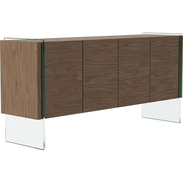 Credenza Angel Cerdá In Noce E Vetro Temperato 3057-image