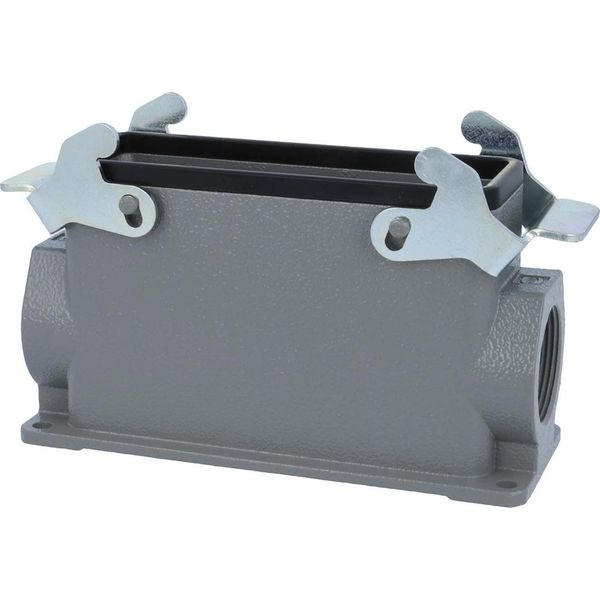 04301240264 Harting Han 24B Custodia A Base Alta, 1 Uscita Cavi Laterale M32, Con 2 Traverse M32 A Vite-image