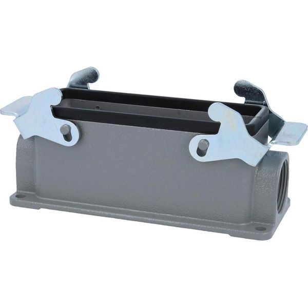 04301241270 Harting Han 24B Custodia Bassa, Uscita Cavi Laterale 2Xpg21, Con 2 Traverse Attacco A Vite PG21-image