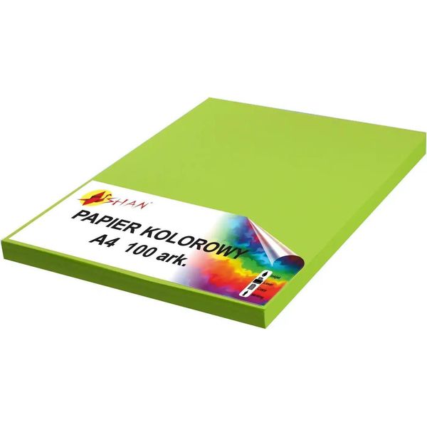 Carta Colorata A4 100G Verde Erba V2 100 Fogli-image